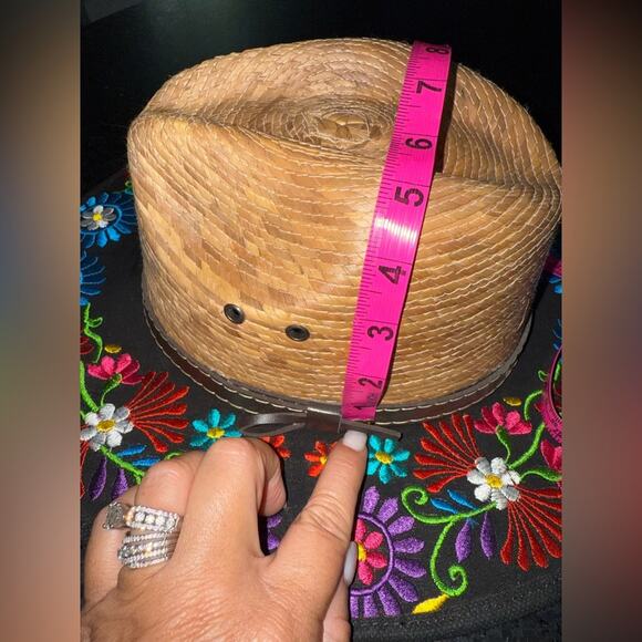 NEW artesanal embroided made in mexico Embroidered Floral Women's Hat ONE SIZE - Picture 9 of 11